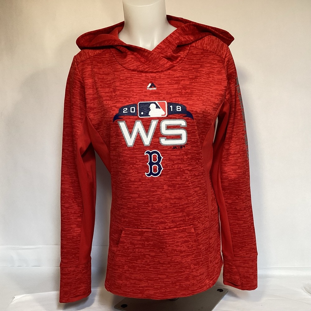 Majestic MLB Boston Red Sox Women’s Red Hoodie 2018 World Series size medium